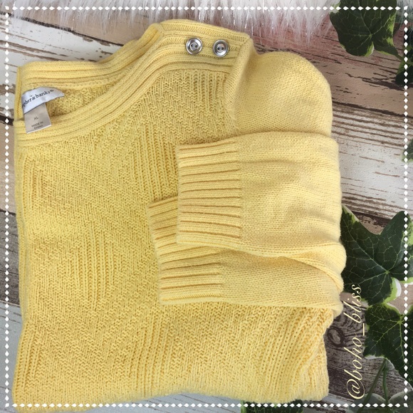 Christopher & Banks Sweaters - CHRISTOPHER & BANKS | Yellow Knit Boatneck Sweater